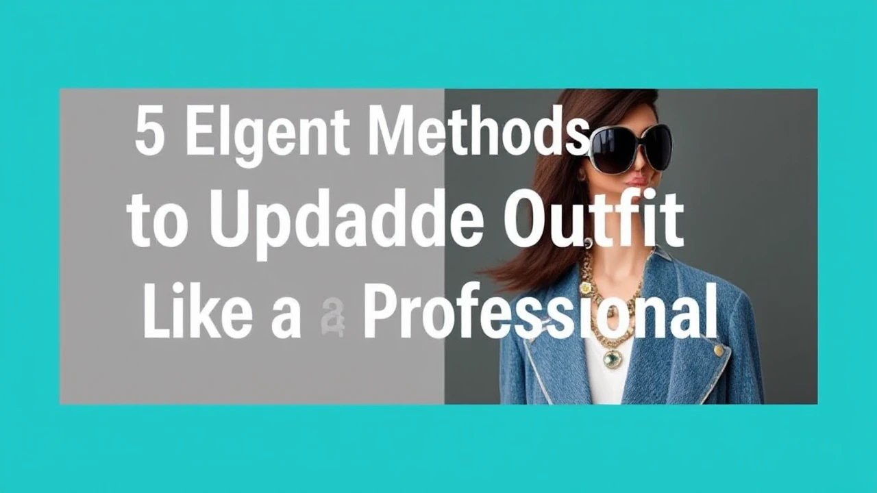 5 Elegant Methods to Upgrade Your Outfit Like a Professional