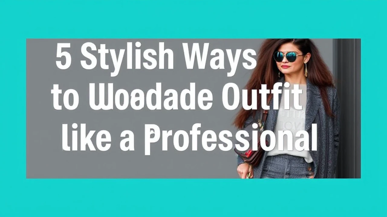 5 Stylish Ways to Upgrade Your Outfit Like a Professional