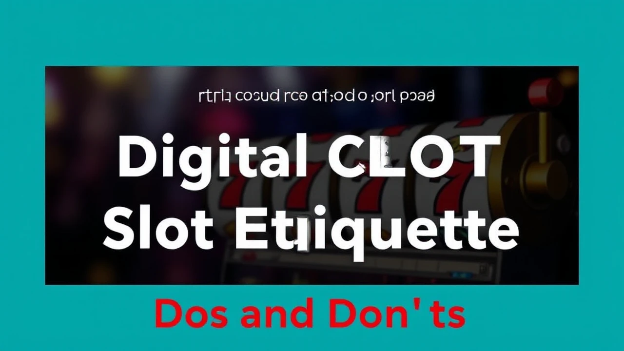 This Ultimate Handbook to Digital Casino Slot Etiquette: Dos and Don'ts