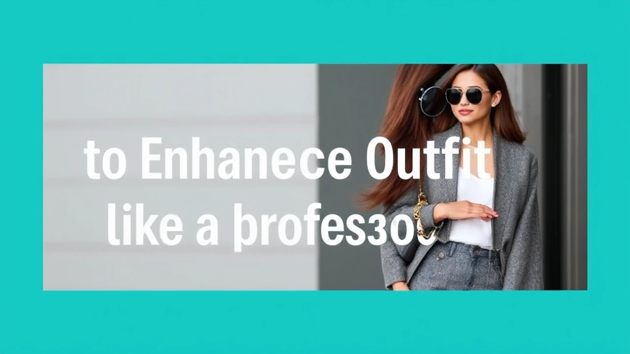 5 Elegant Methods to Enhance Your Outfit Like a Professional