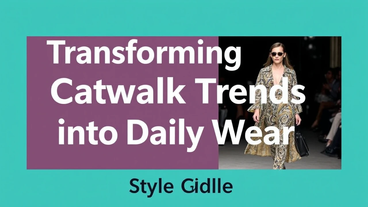 Transforming Catwalk Trends into Daily Wear: Style Guide