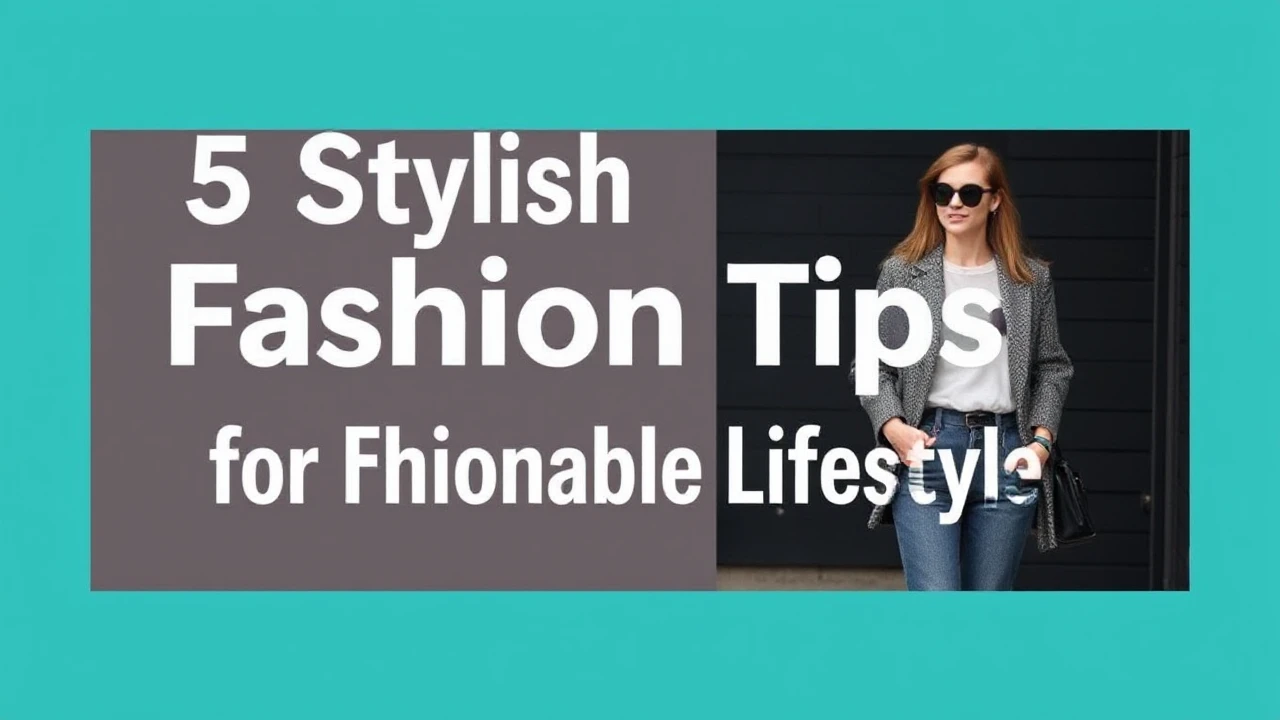 5 Stylish Fashion Tips for a Fashionable Lifestyle