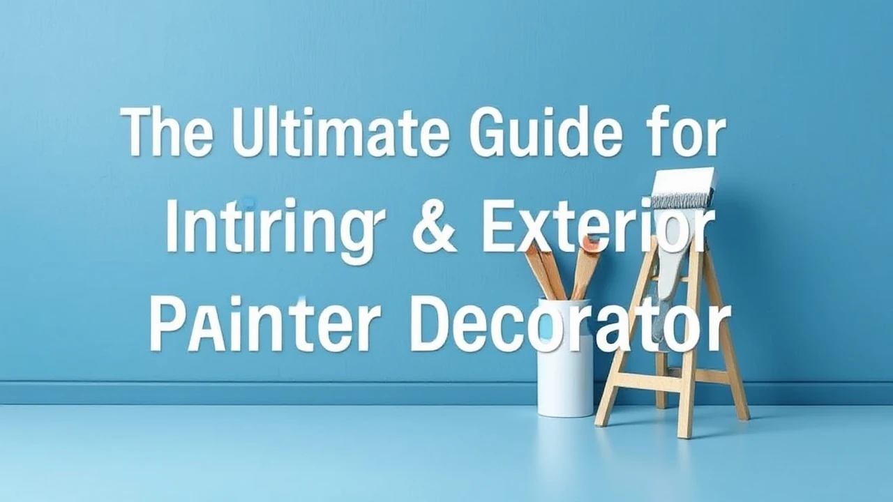 The Ultimate Guide for Hiring an Interior & Exterior Painter Decorator