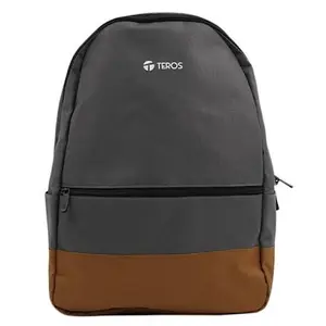 Mochila Teros TE-ACS9020, Poliéster, notebook hasta 15.6", color gris + marron