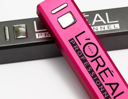 Promotional Power Bank & Charger Black Purple