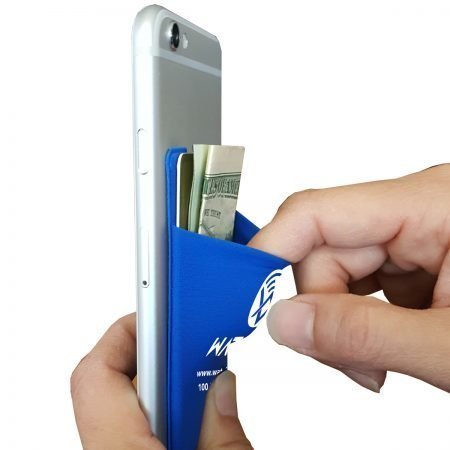 Personalized Lycra Phone Wallet phone blue