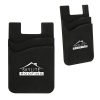 Dual Pocket Silicone Phone Wallet - black