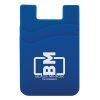 Dual Pocket Silicone Phone Wallet - blue