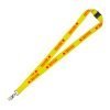 Custom polyester lanyard - yellow - 3/4"