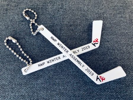 Hockey Stick Keychains
