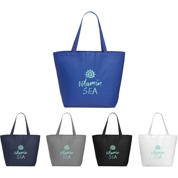 Medium Laminated Non-Woven Snap Tote