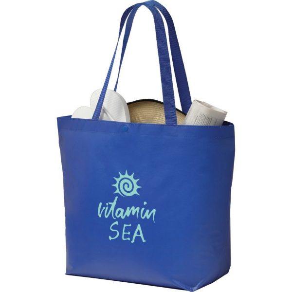 Medium Laminated Non-Woven Snap Tote