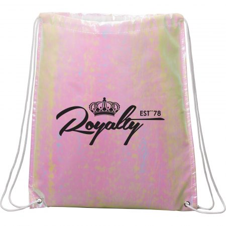 Iridescent Non-Woven Drawstring Bag