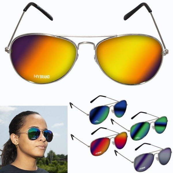 Custom Mirrored Aviator Sunglasses