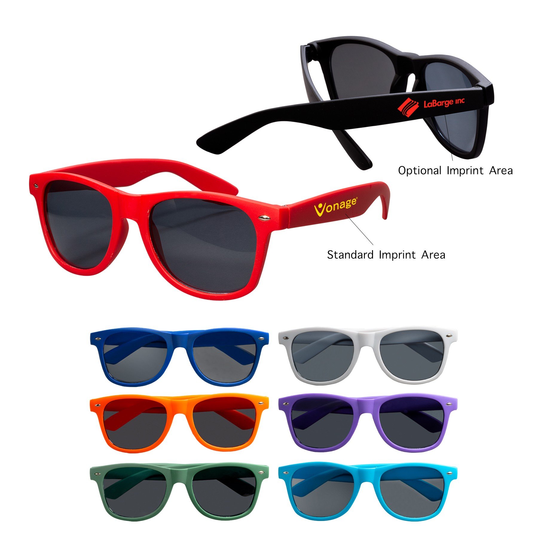 Rubberized Finish Custom Sunglasses