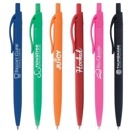 Soft Touch Rubberized Custom Ballpoint Pen