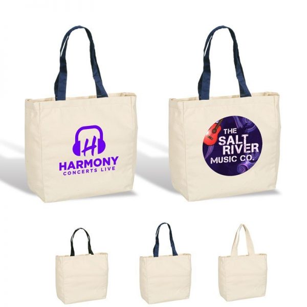 Large Custom Cotton Canvas Tote Bag