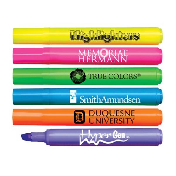 Custom Broad Tip Highlighters