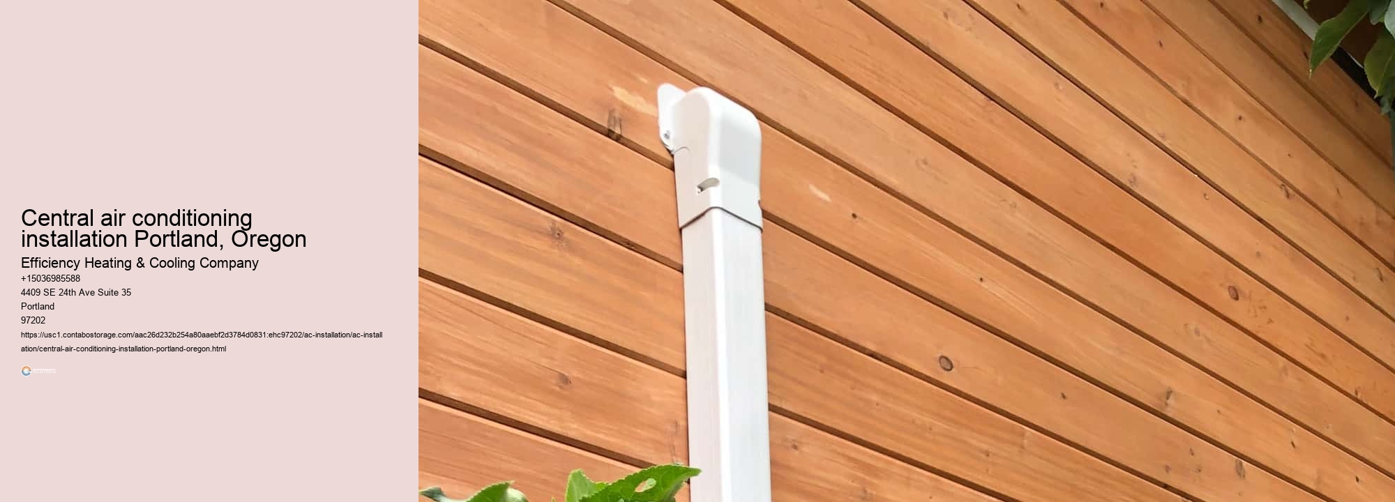 Central air conditioning installation Portland, Oregon