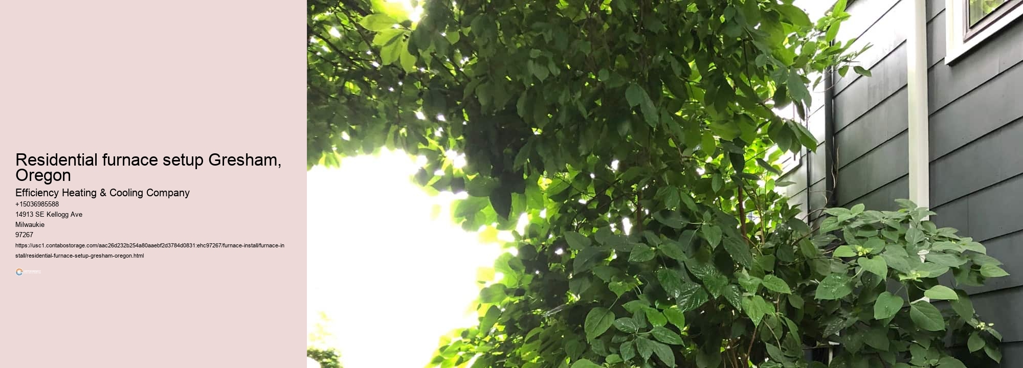 Residential furnace setup Gresham, Oregon