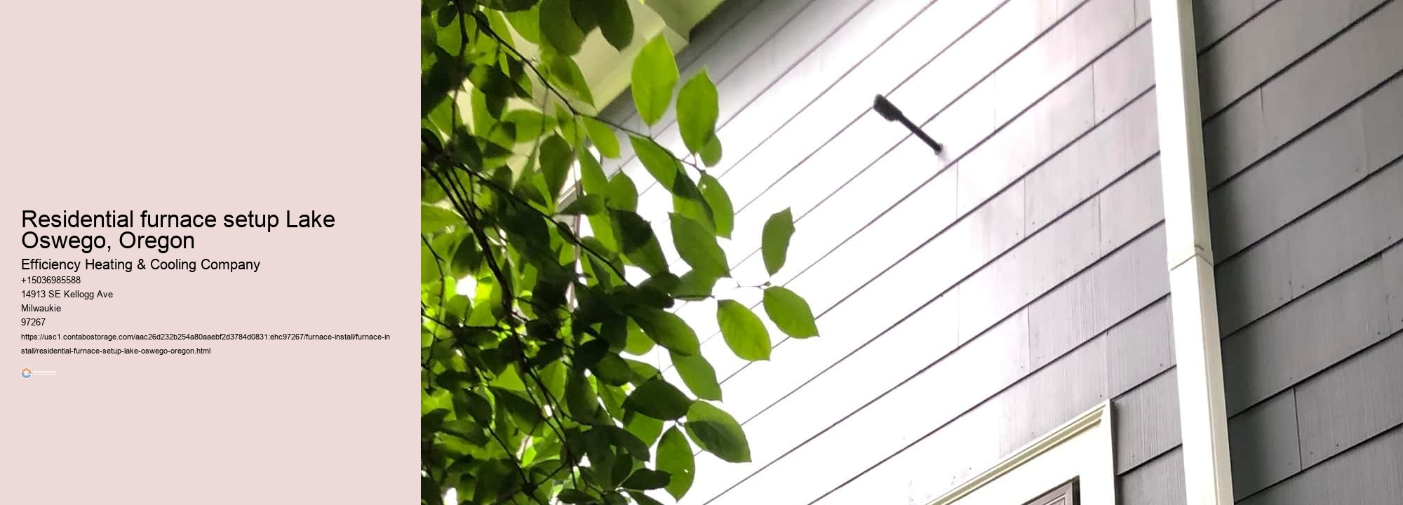 Residential furnace setup Lake Oswego, Oregon