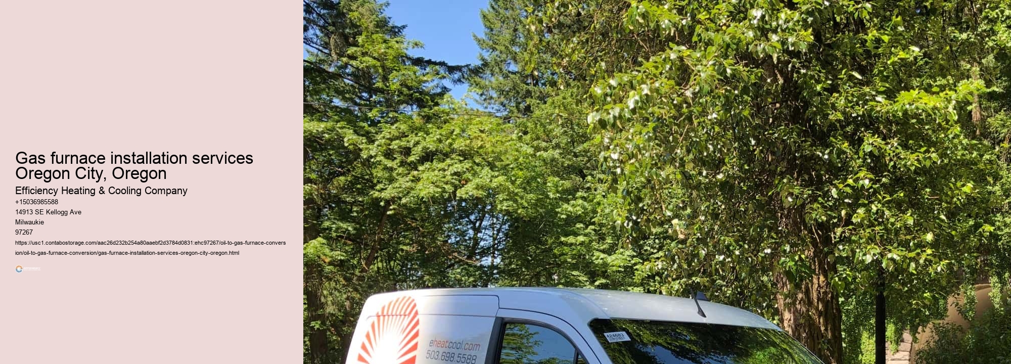Gas furnace installation services Oregon City, Oregon