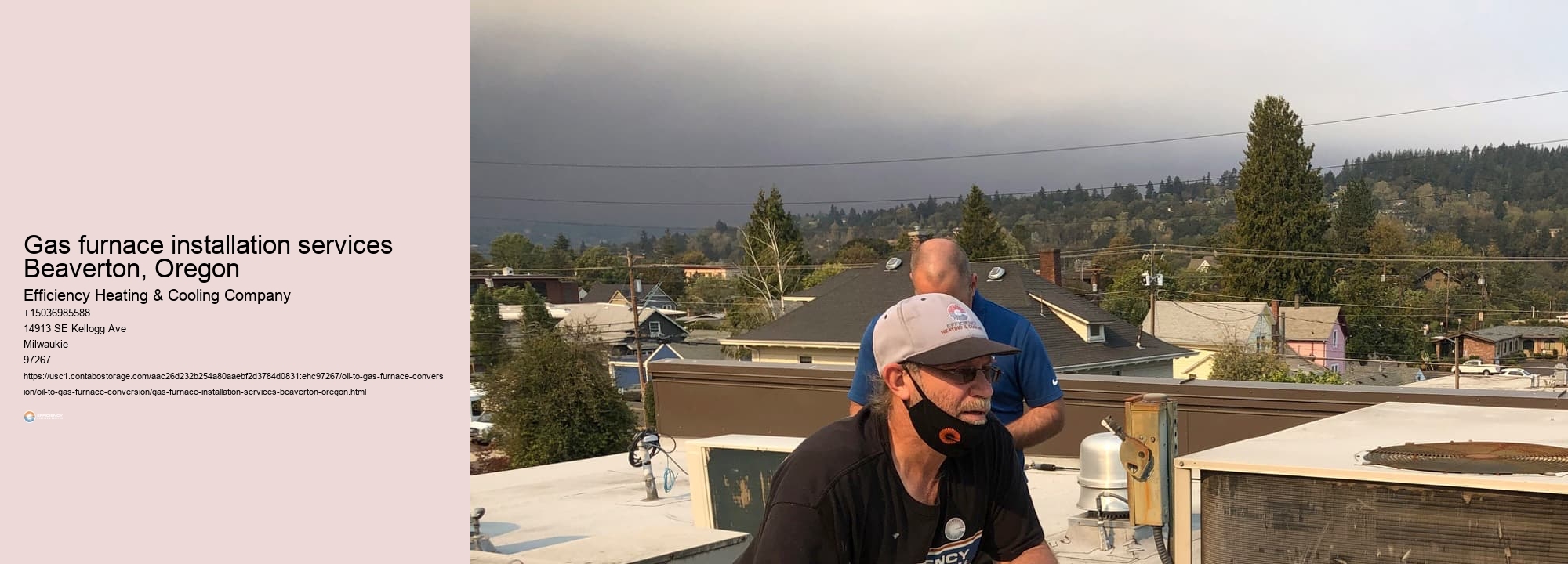 Gas furnace installation services Beaverton, Oregon