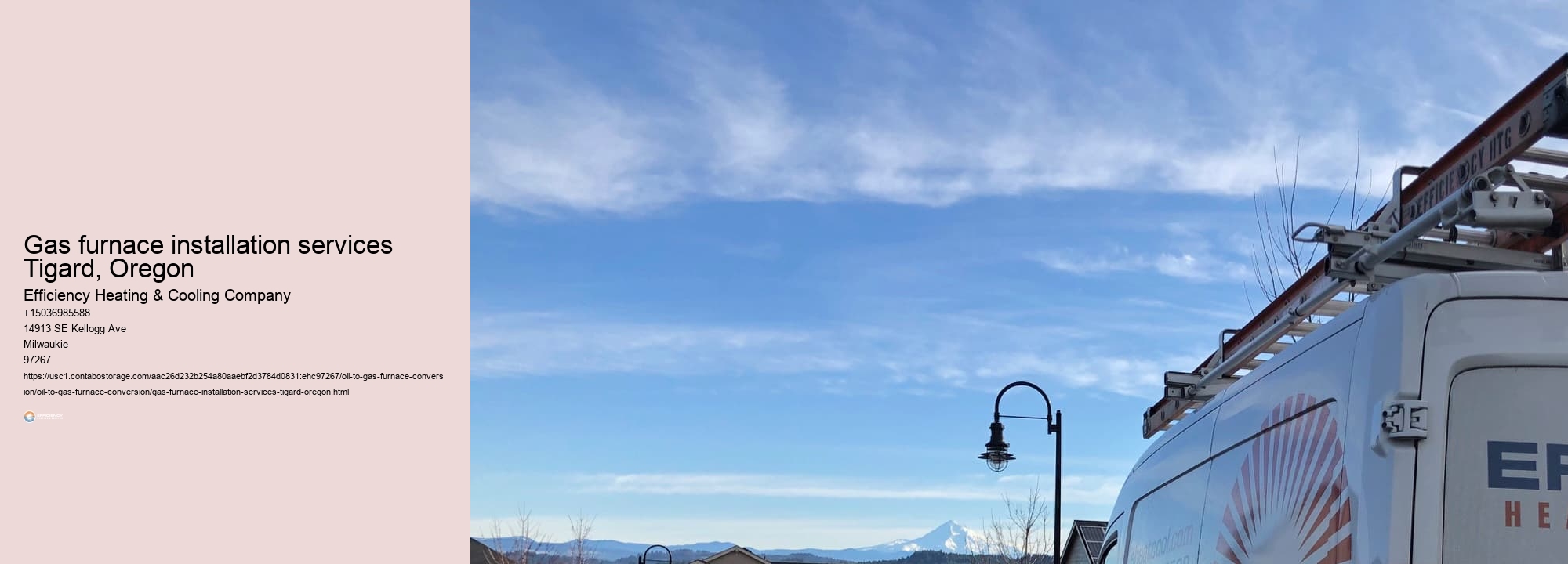 Gas furnace installation services Tigard, Oregon