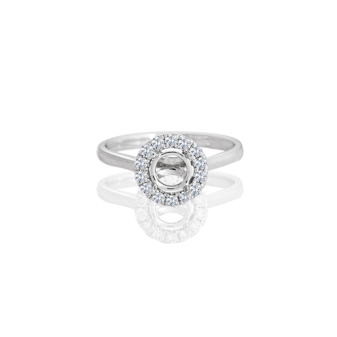 Aadhya Round Halo Engagement Ring