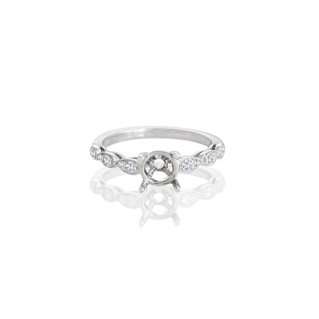 Birdie Round Center Engagement Ring