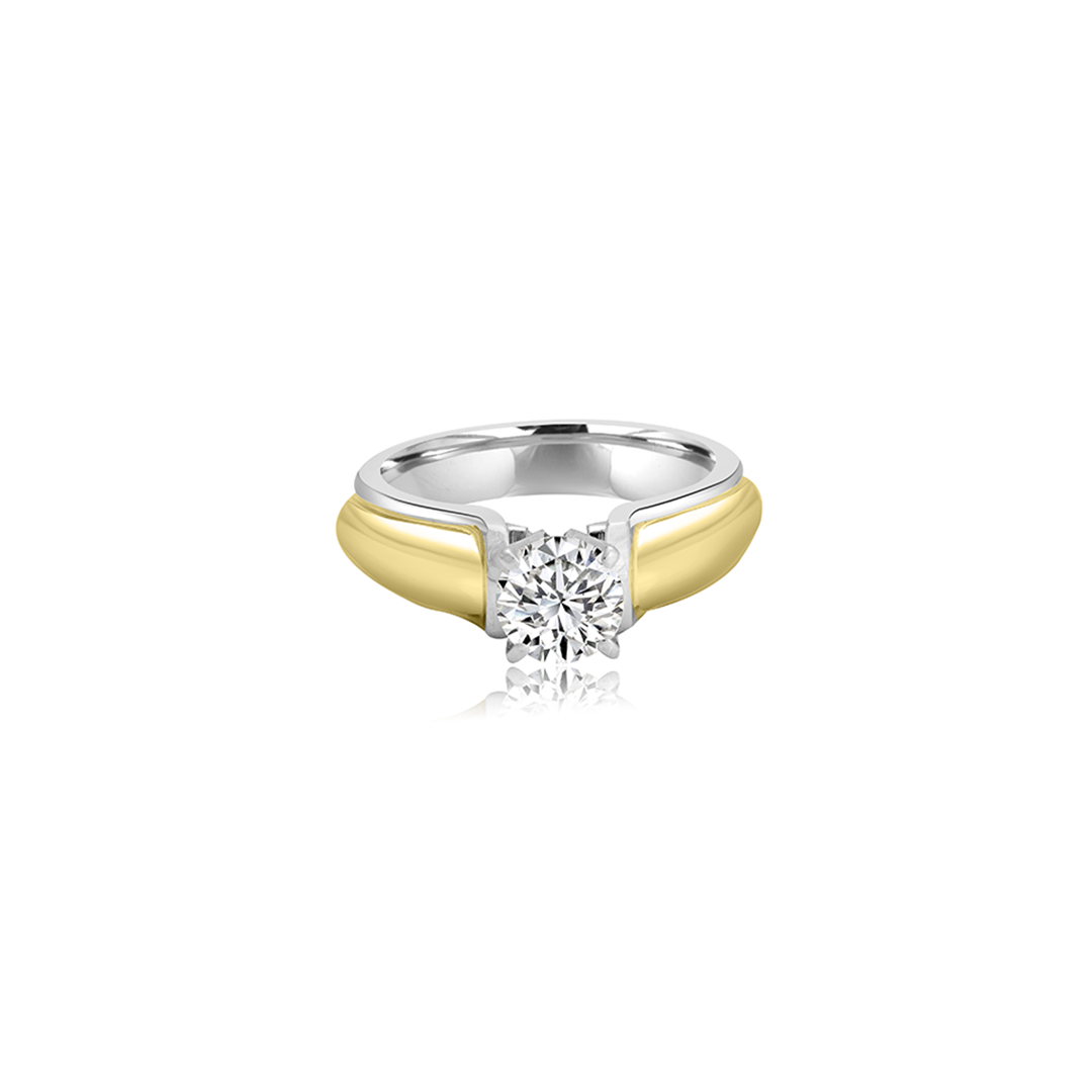 Trinity Round Solitaire Engagement Ring