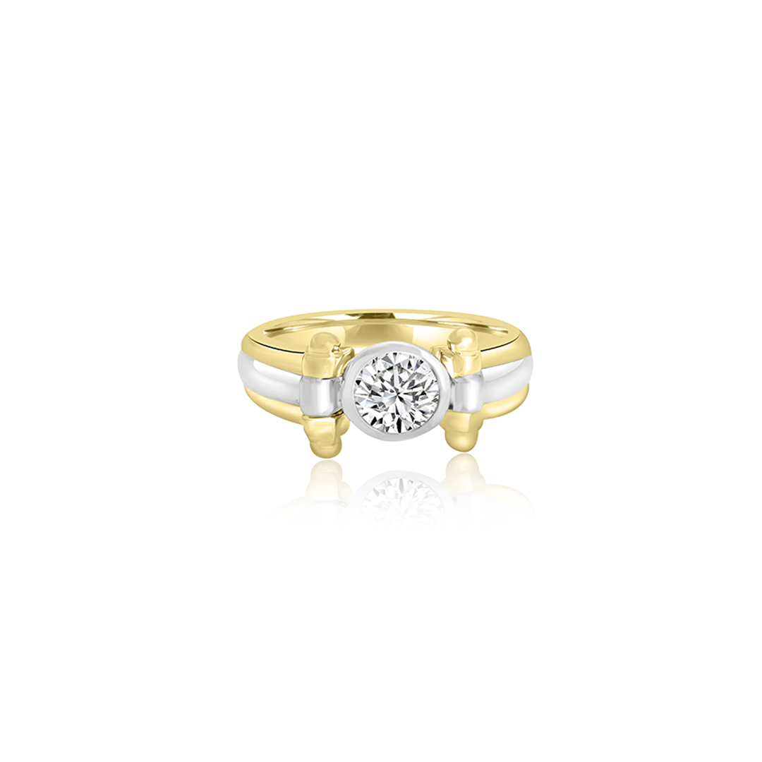 Dorisa Bezel Round Solitaire Engagement Ring