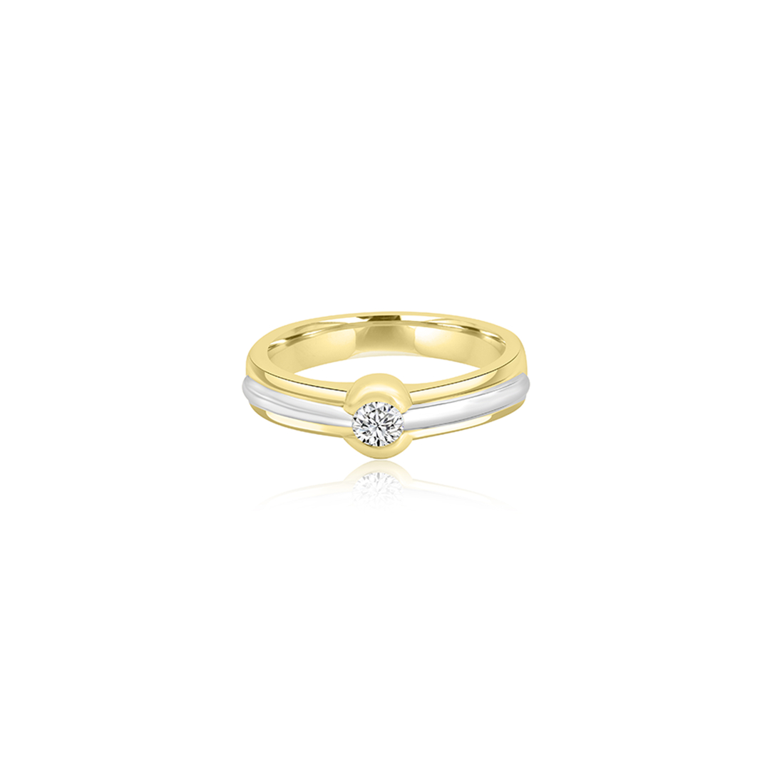 Shiza Bezel Set Low Diamond Engagement Ring