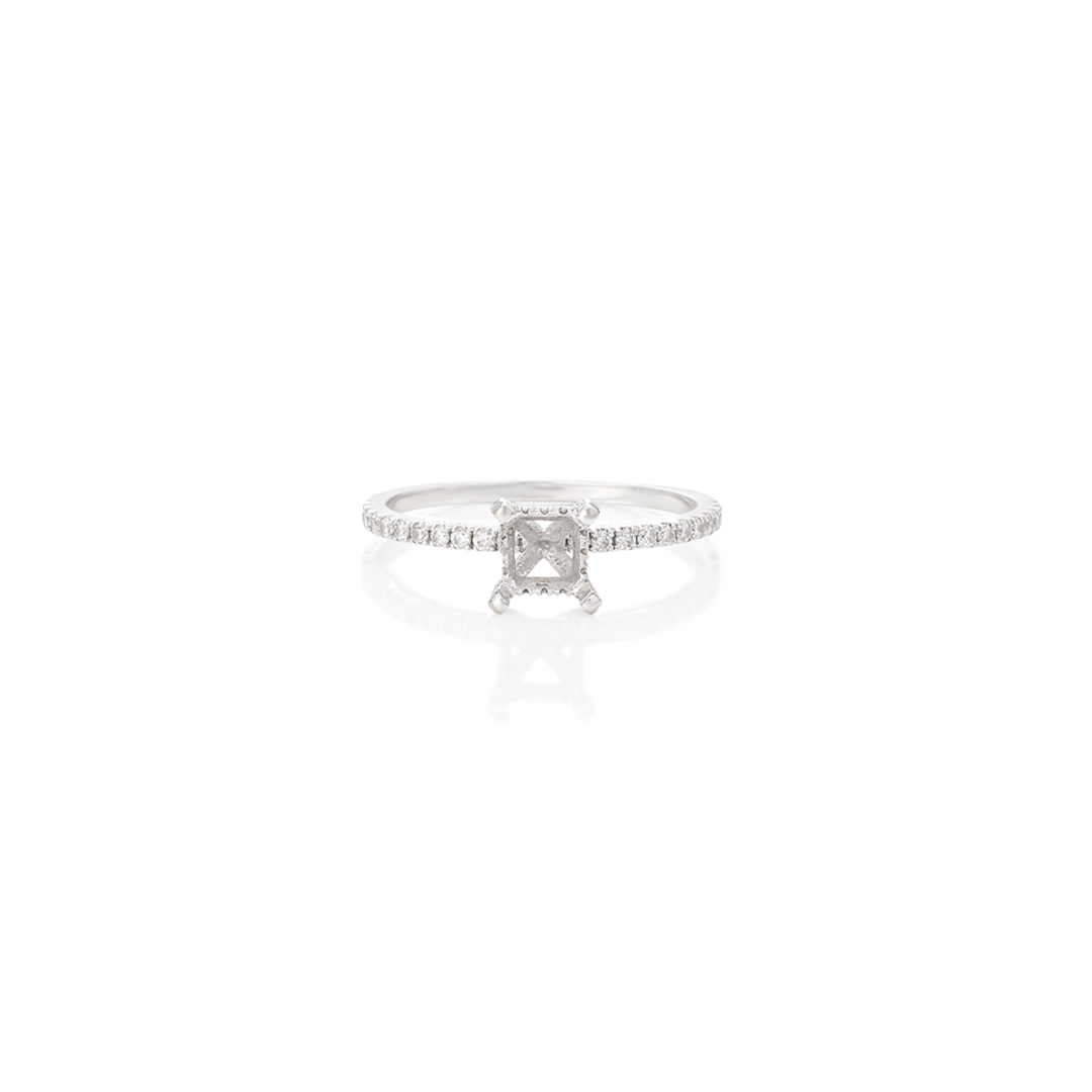 Momal Princess Cut Halo Engagement Ring