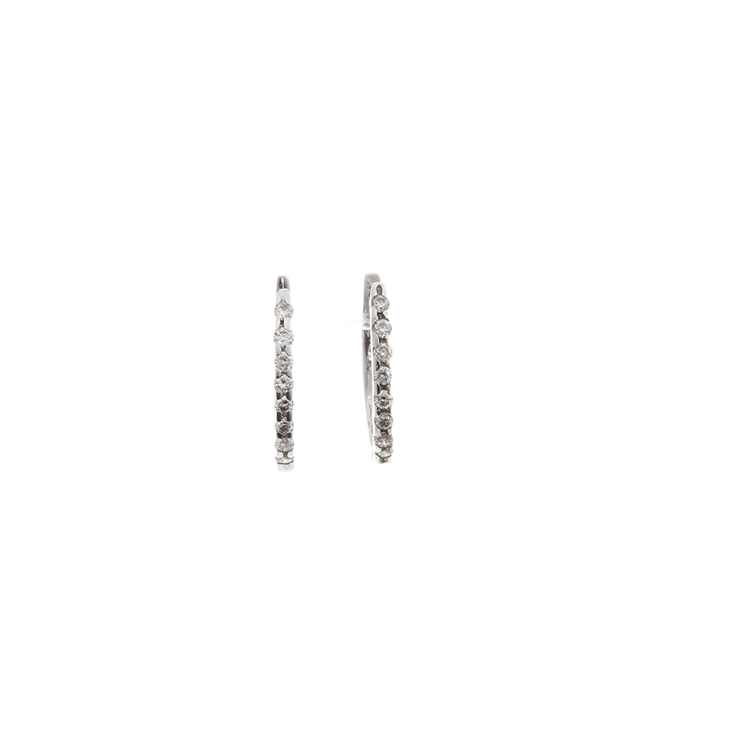 Olive Diamond Huggies Earrings