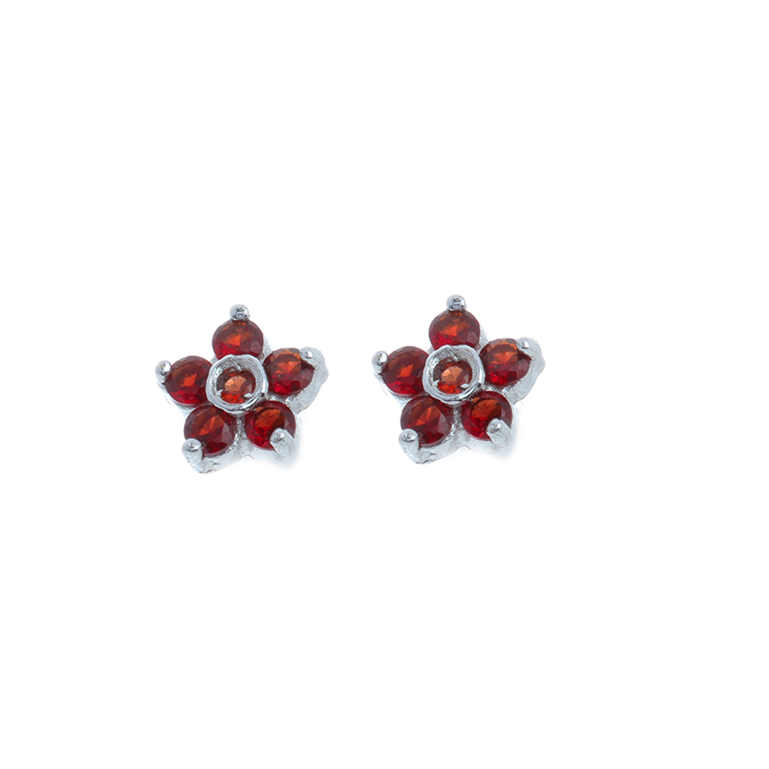 Clea Genuine Garnet Earrings