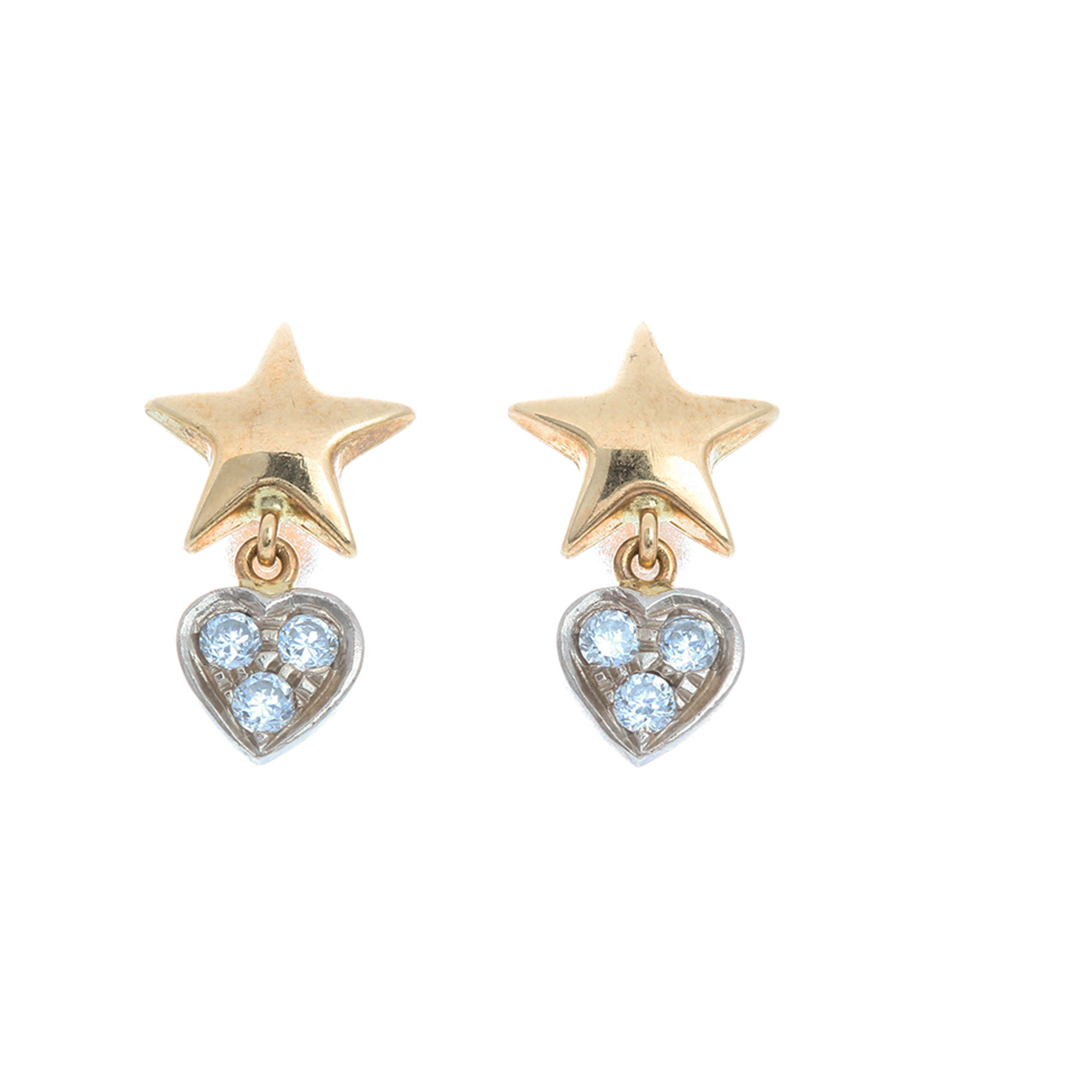 Emersyn Star & Drop Cubic Earrings