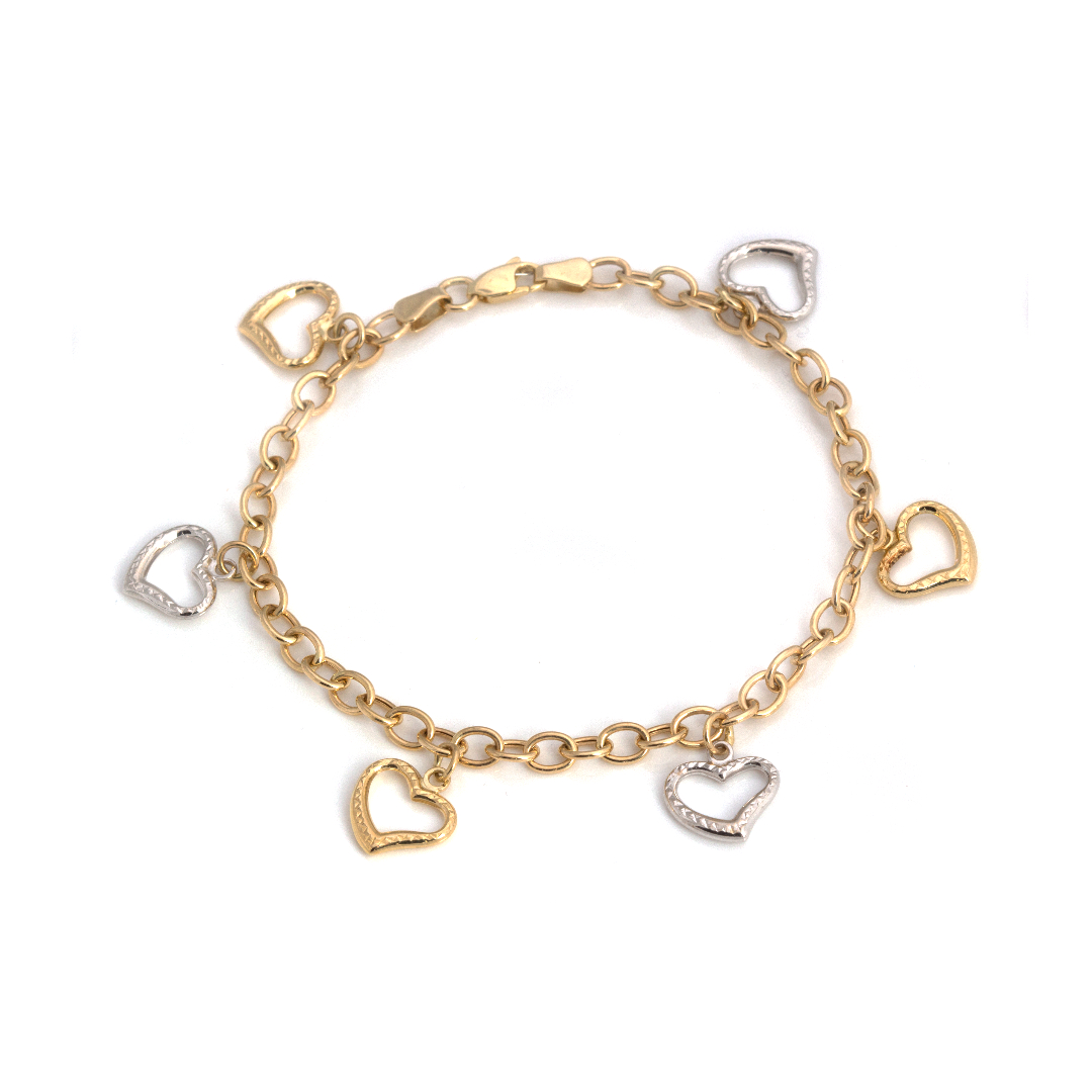 Parena Gold Heart Shape Bracelet 