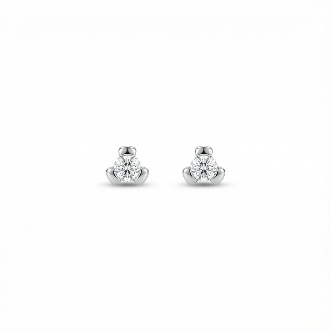 Nadia Gold Cubic Post Earrings