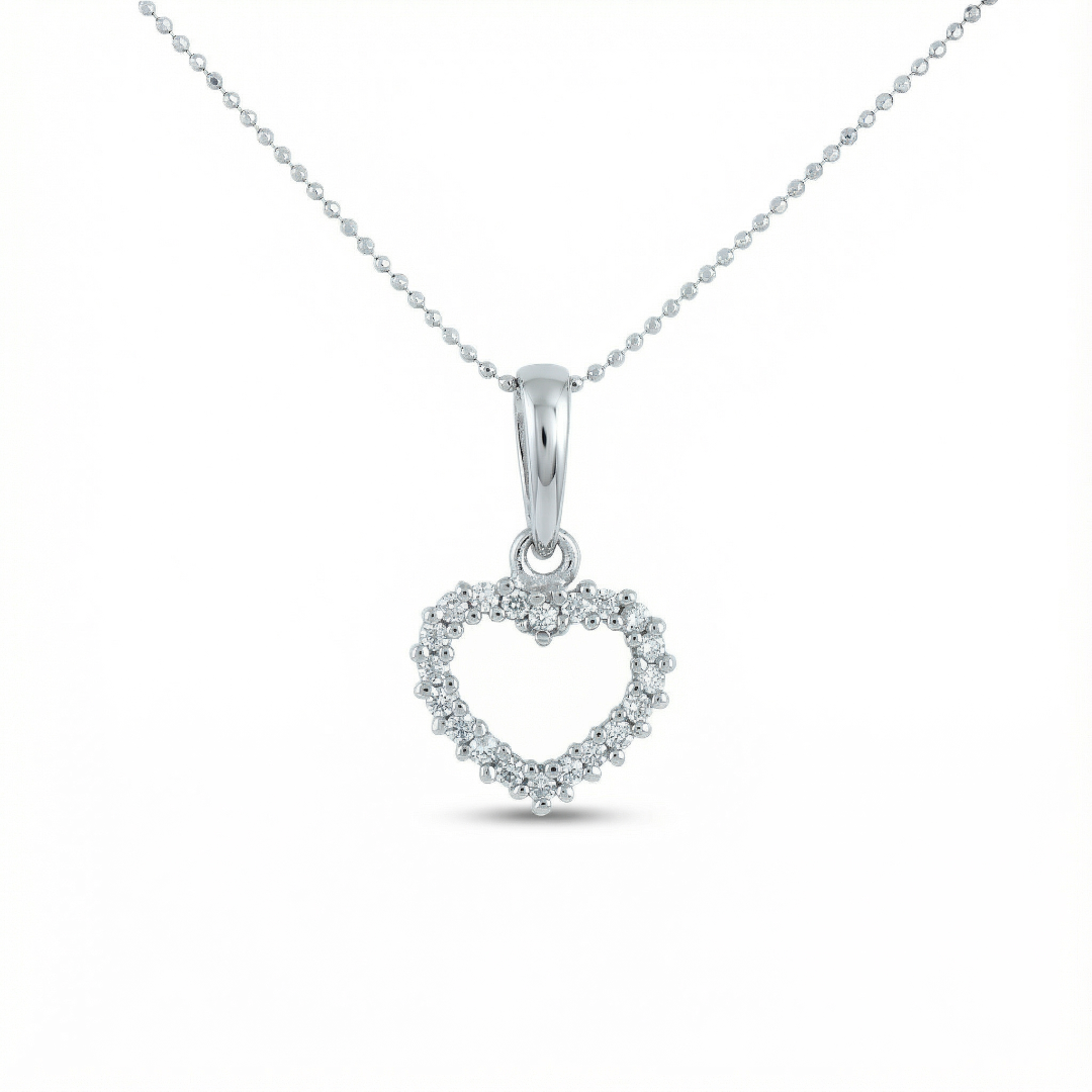 Saloua Diamond Silhouette Heart Necklace