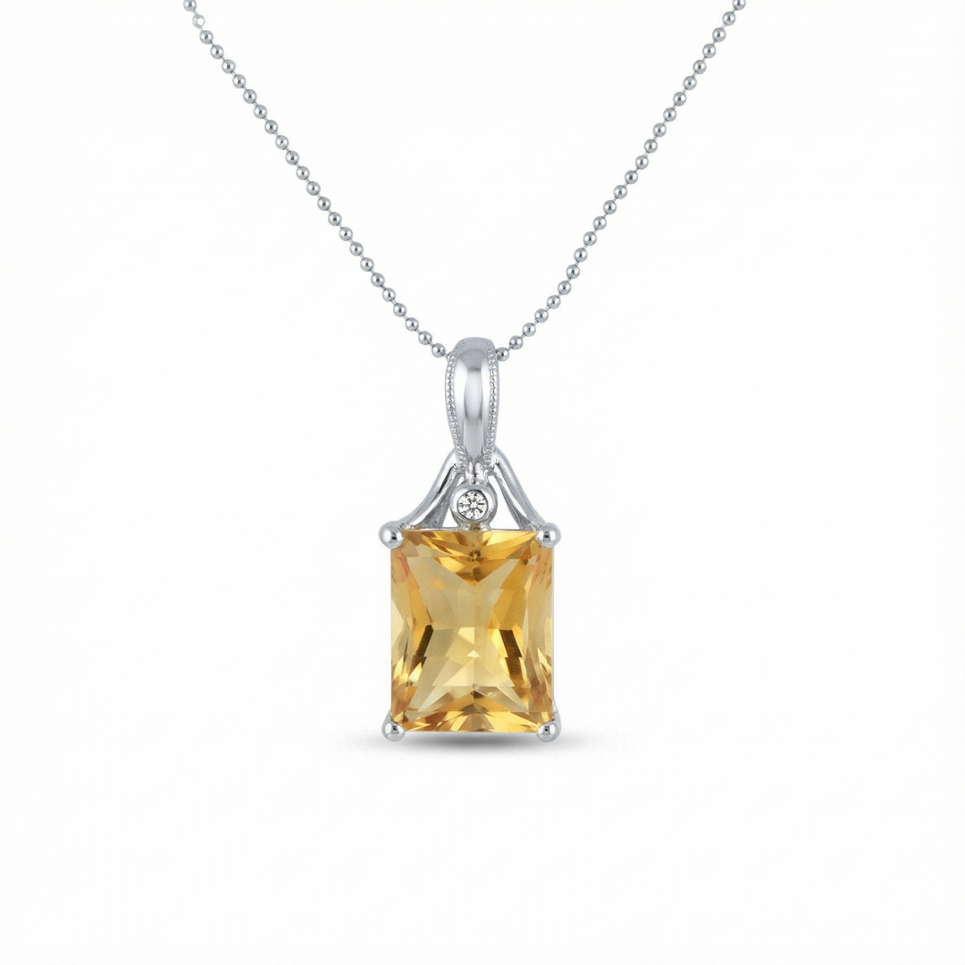 Sonaro Checkered Topaz Diamond Necklace