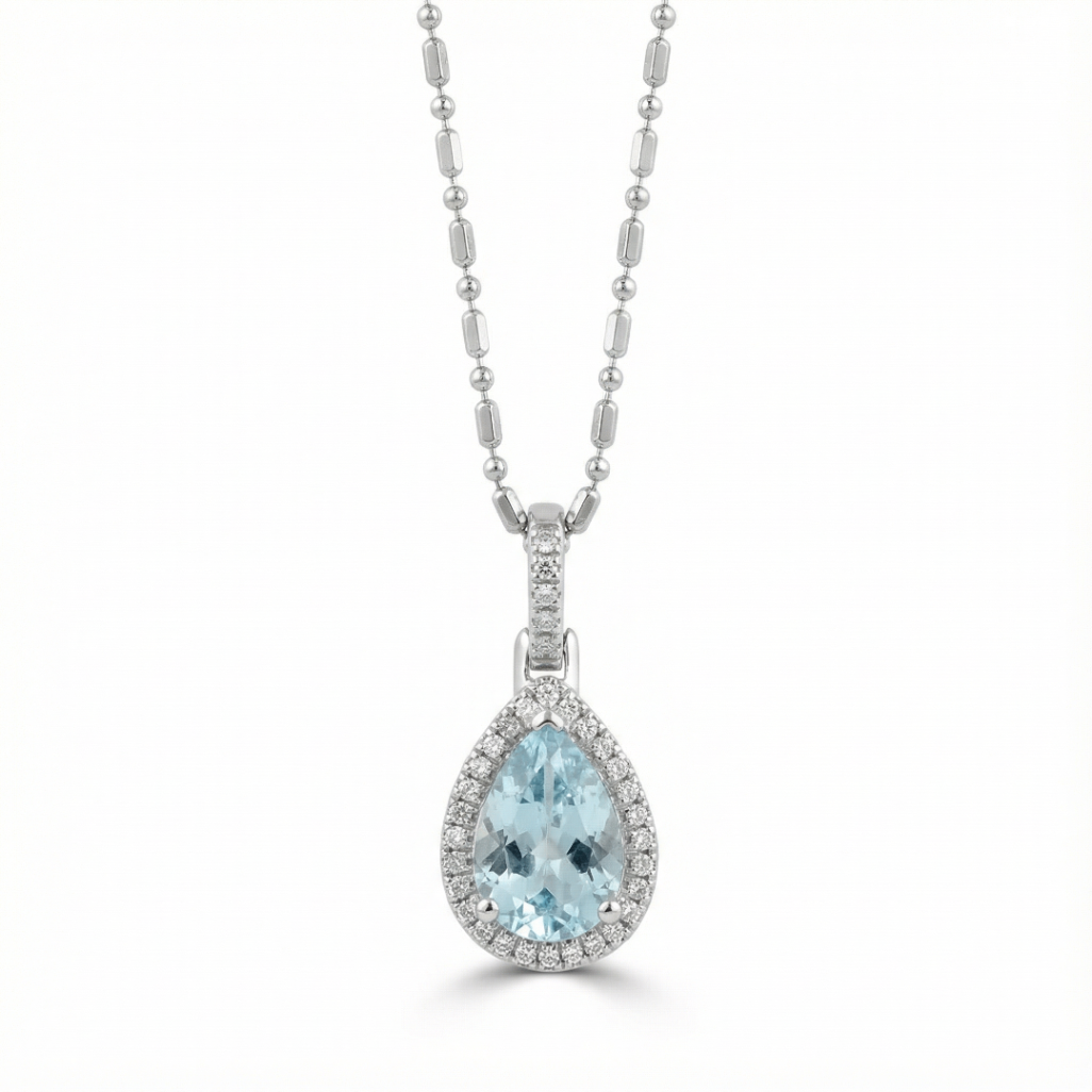 Ahanti Diamond Aqua Necklace