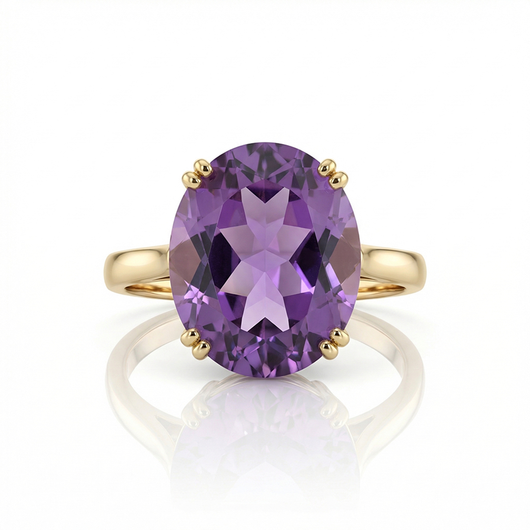 Pazima Large Oval Amethyst Ring