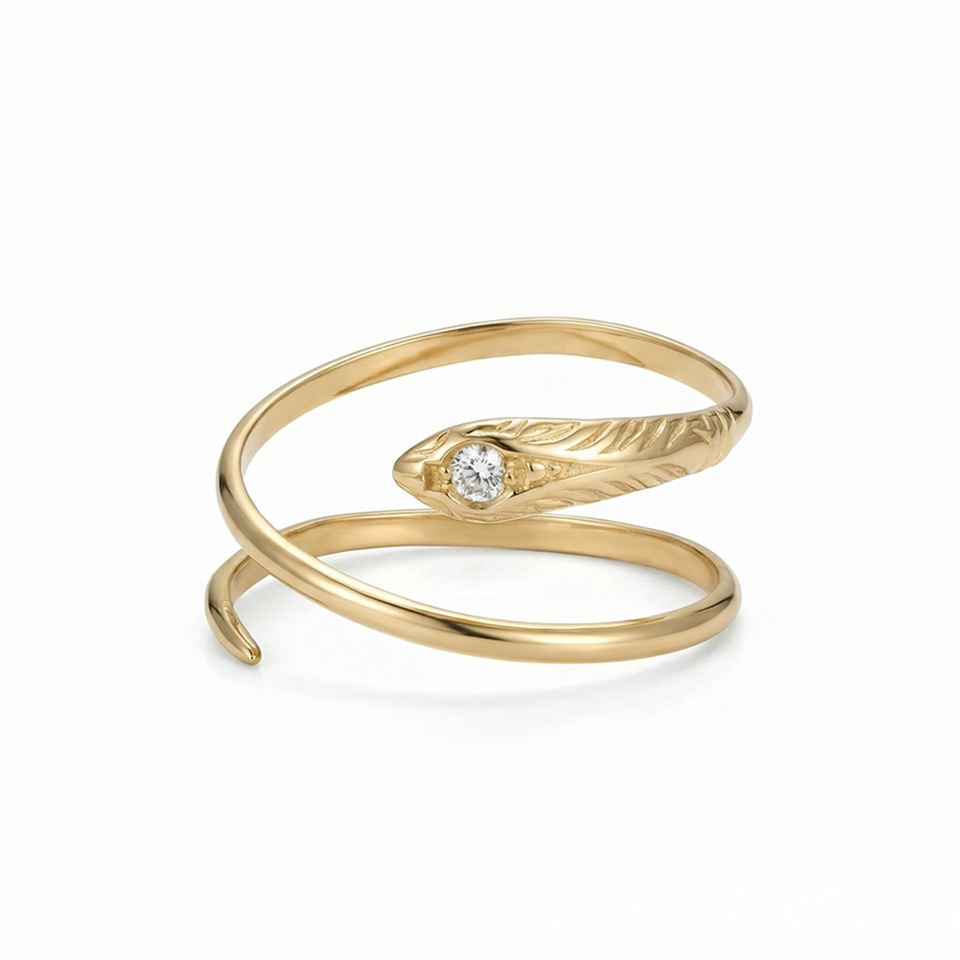 Sigel Clear Snake Ring