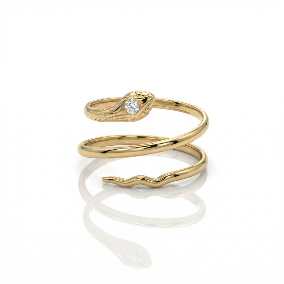 Setia Gold Snake Eye Ring 