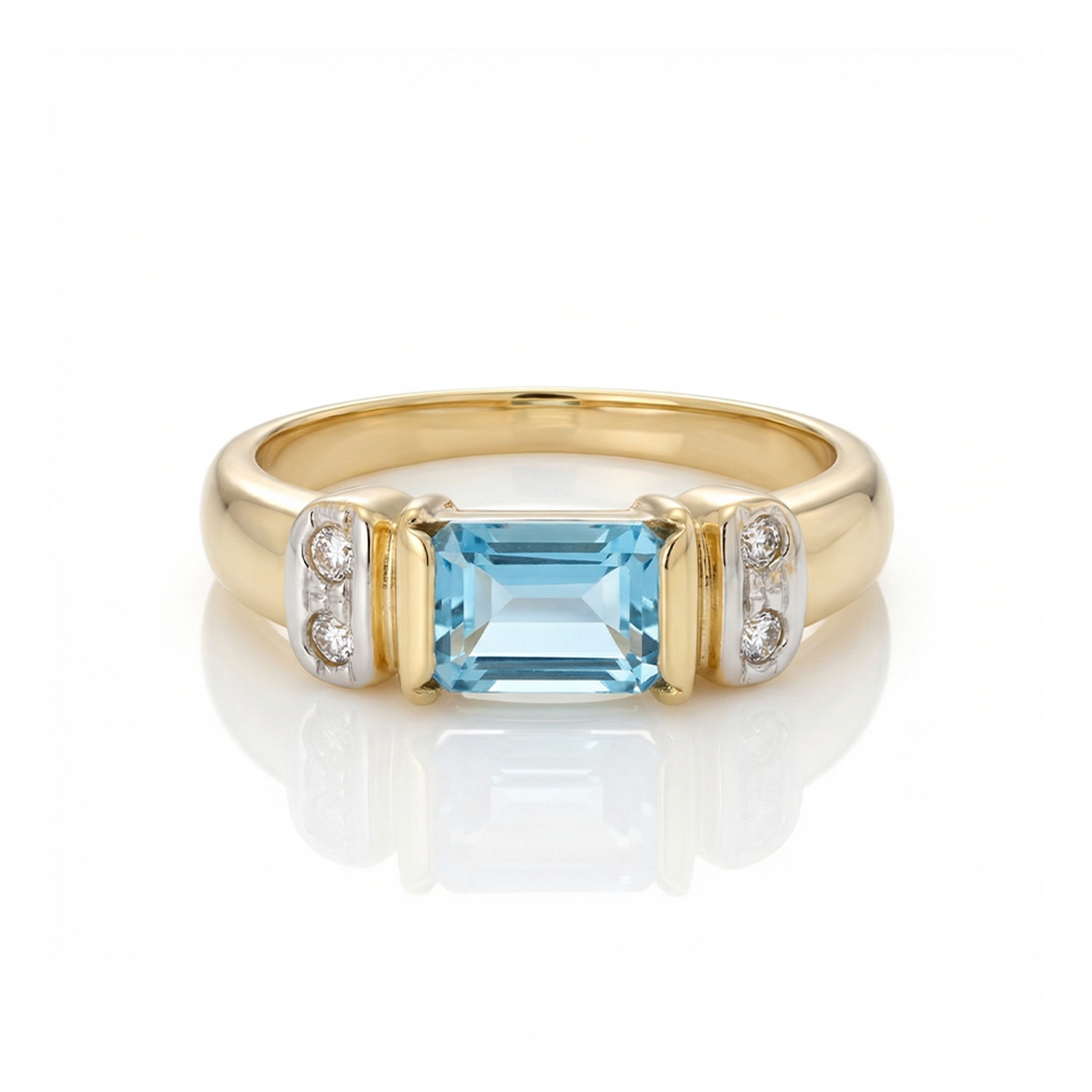 Vicenza Aqua Stone Ring