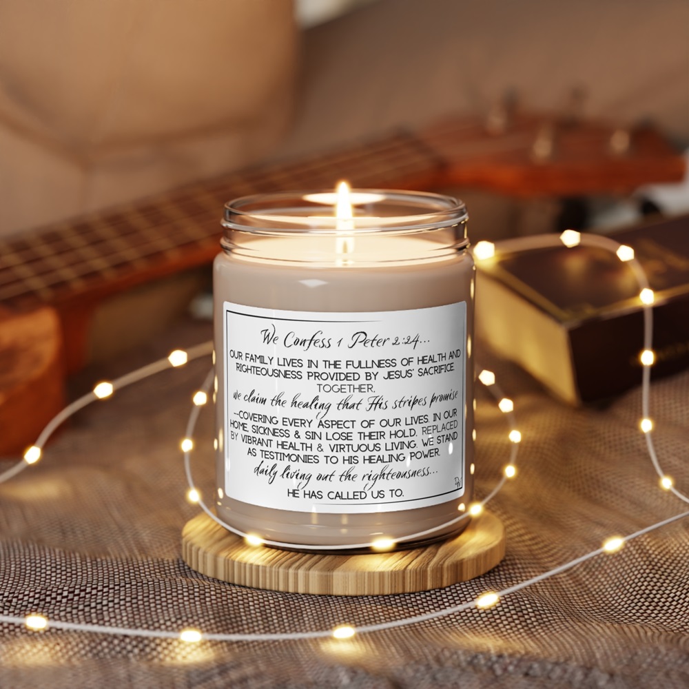 candles with bible verses on them