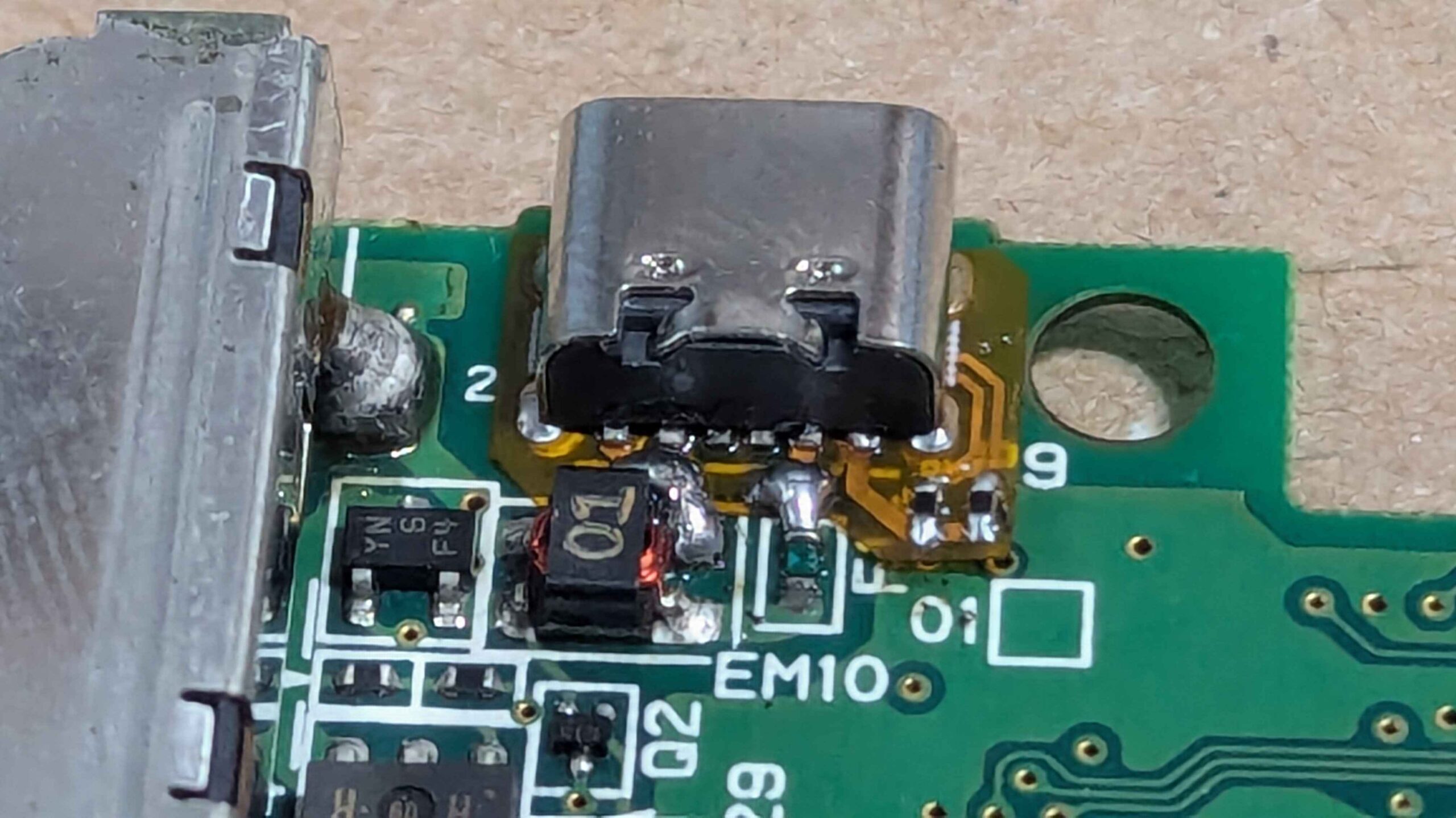 installed USD C Port Kit Mod For Nintendo DS Lite, Support USB PD/C to C, Requires Soldering