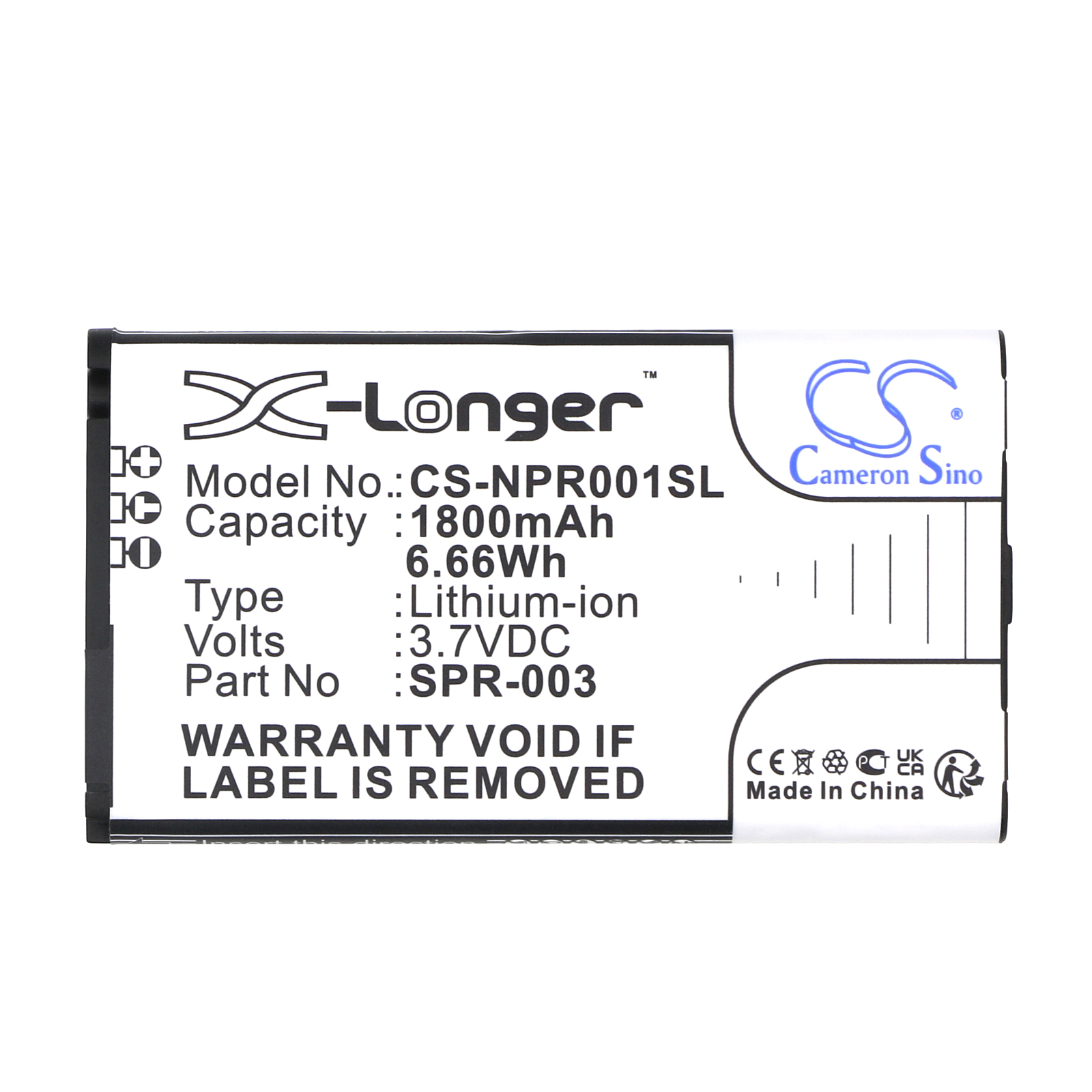 CS-NPR001SL-5 3DS LL/XL / "New" 3DS LL/XL Battery (1800mah) SPR-003