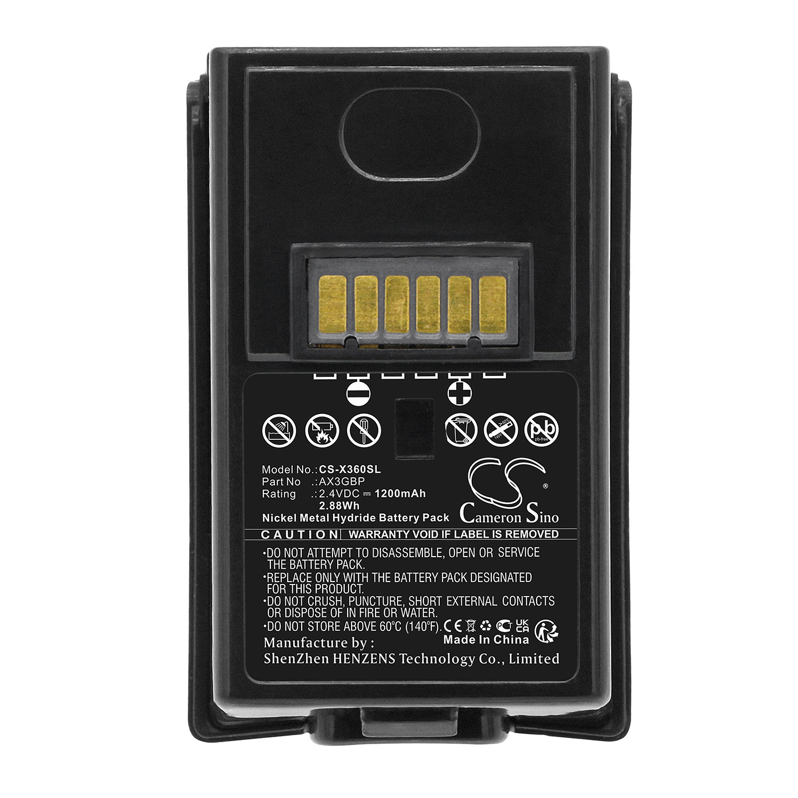 CS-X360SL-5 Xbox 360 Controller Battery (1200mah) AX3GBP